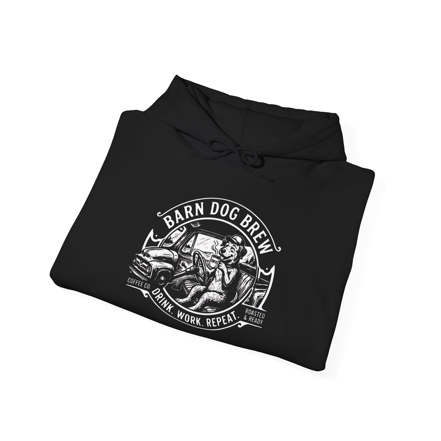 Barn Dog Brew Logo Hoodie | Vintage Farmhouse Coffee Sweatshirt