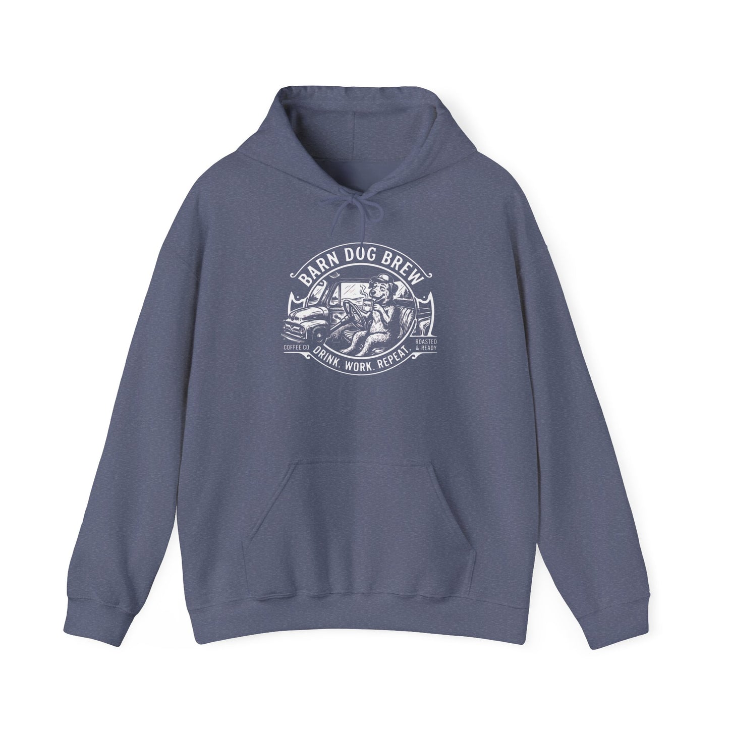 Barn Dog Brew Logo Hoodie | Vintage Farmhouse Coffee Sweatshirt
