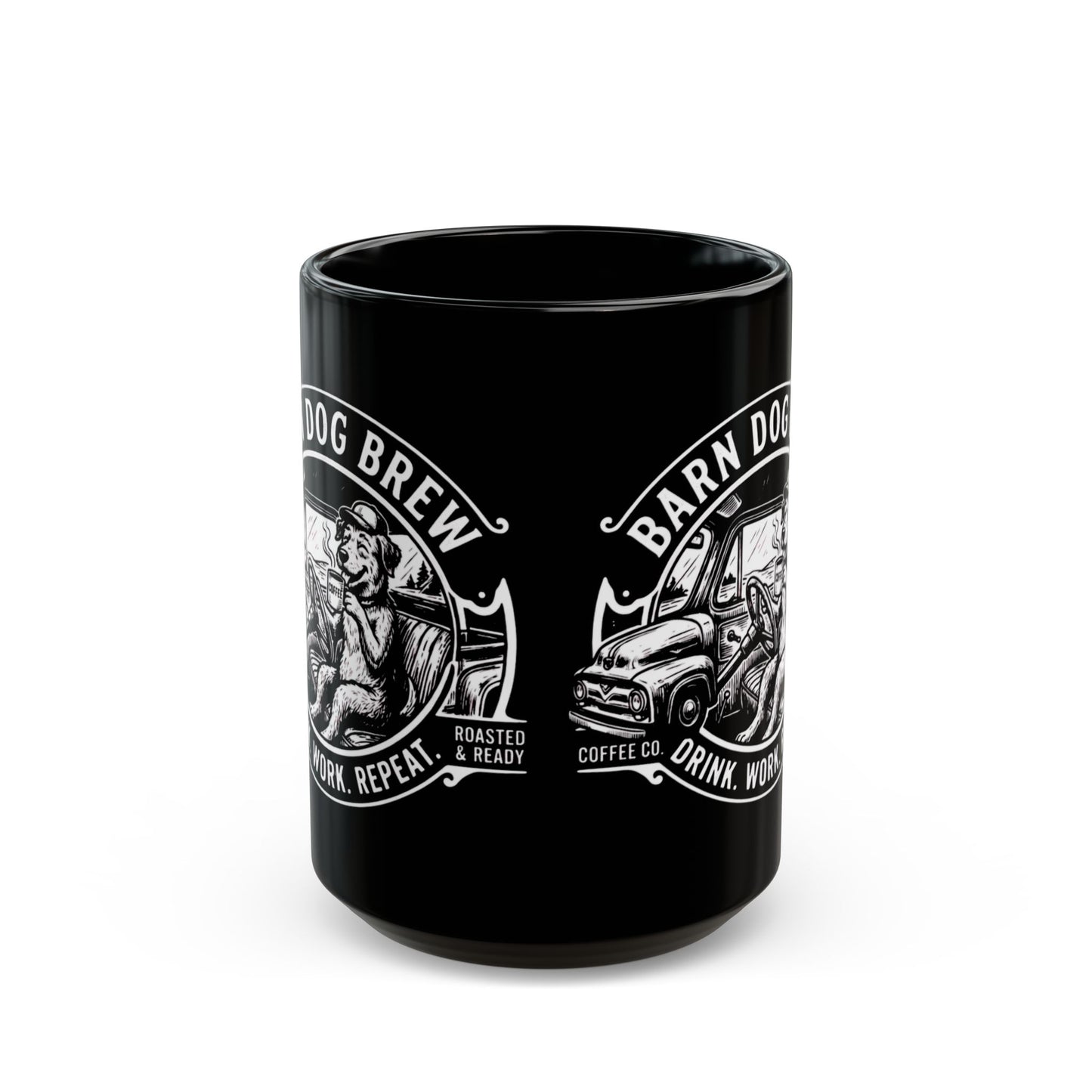 Barn Dog Brew logo Black Mug | Coffee Mug, 11oz or 15oz