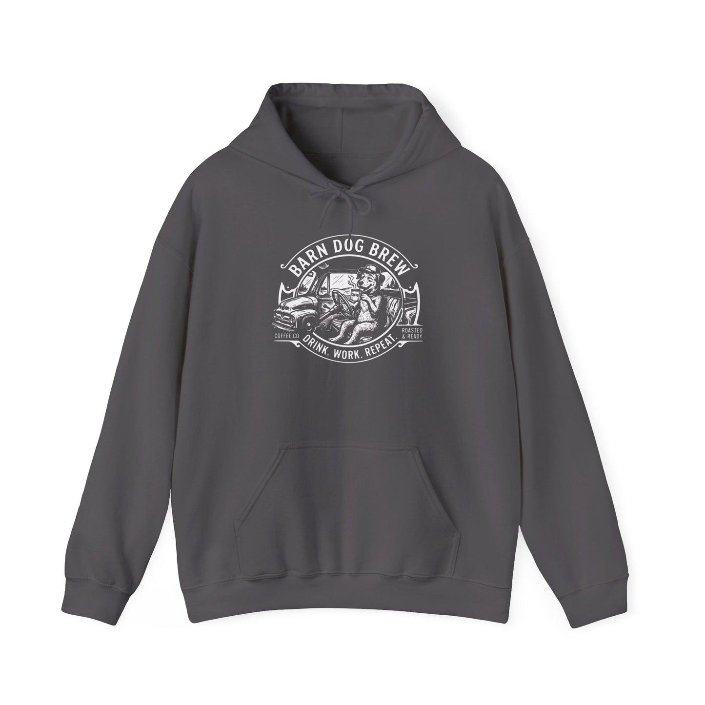 Barn Dog Brew Logo Hoodie | Vintage Farmhouse Coffee Sweatshirt