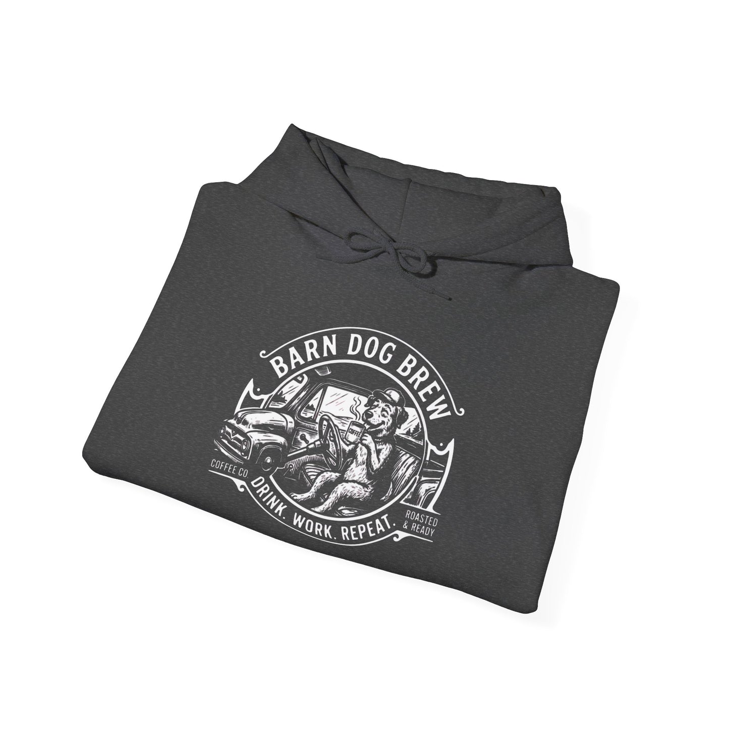 Barn Dog Brew Logo Hoodie | Vintage Farmhouse Coffee Sweatshirt