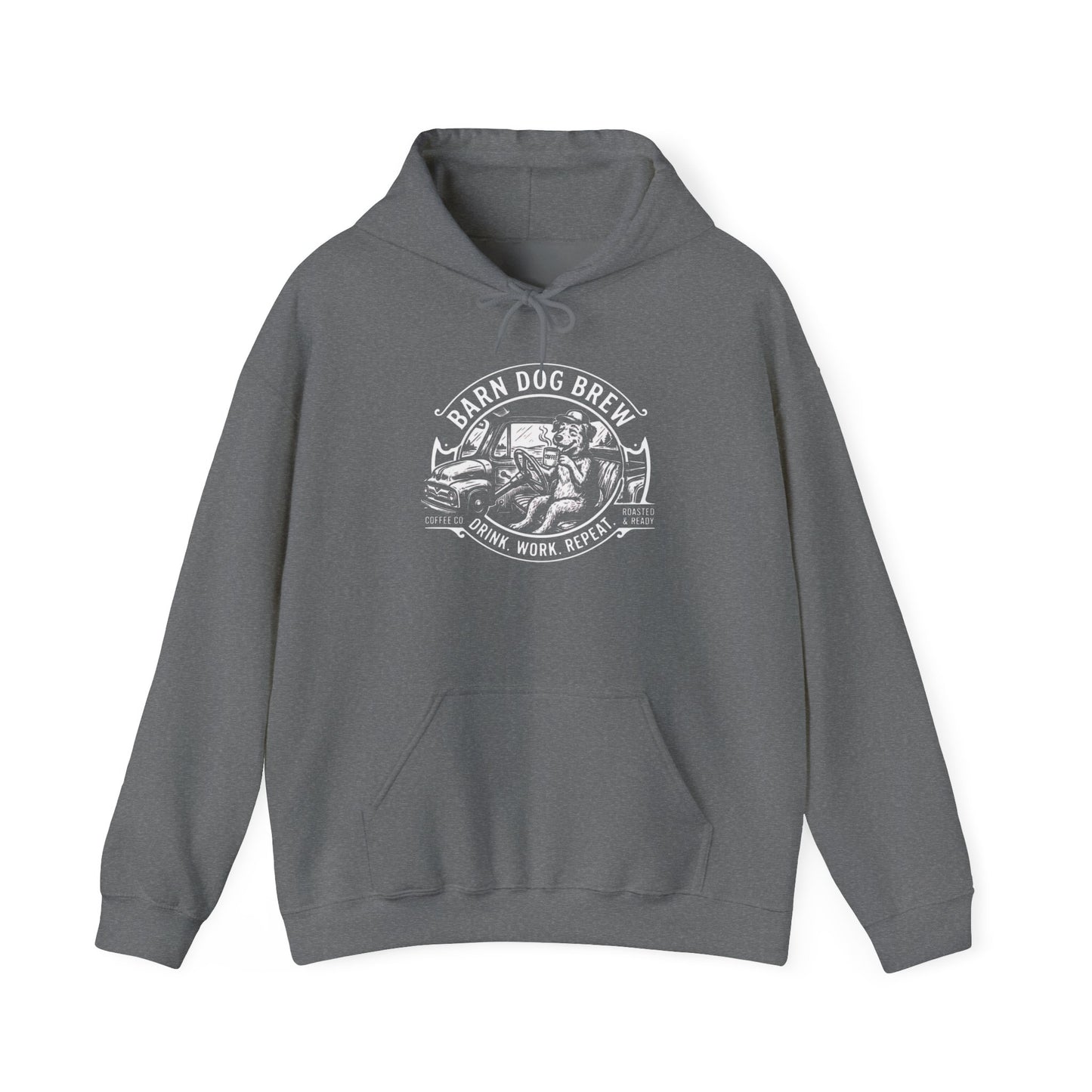 Barn Dog Brew Logo Hoodie | Vintage Farmhouse Coffee Sweatshirt