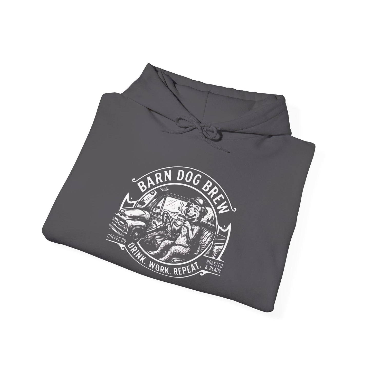 Barn Dog Brew Logo Hoodie | Vintage Farmhouse Coffee Sweatshirt