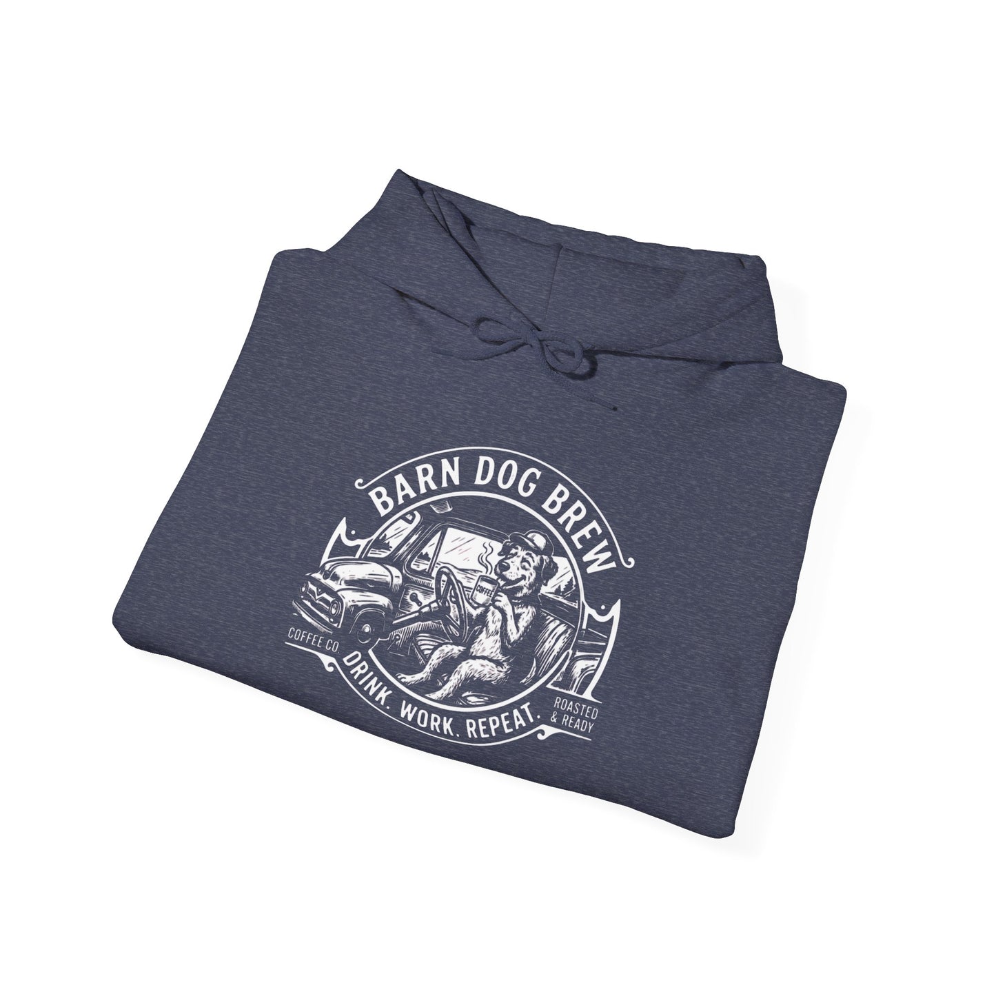Barn Dog Brew Logo Hoodie | Vintage Farmhouse Coffee Sweatshirt