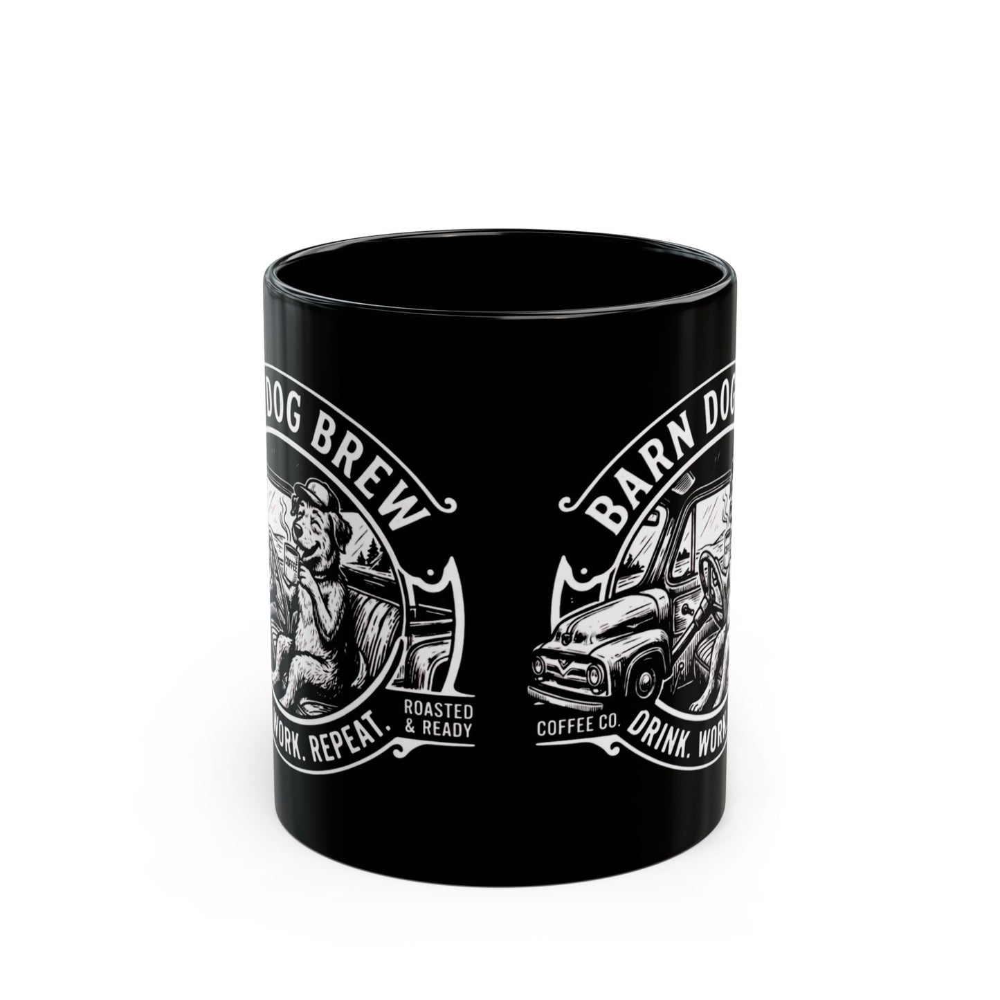 Barn Dog Brew logo Black Mug | Coffee Mug, 11oz or 15oz