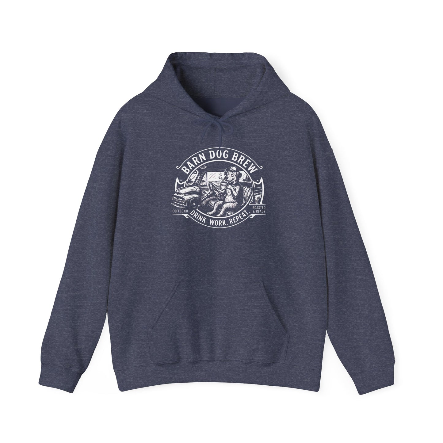 Barn Dog Brew Logo Hoodie | Vintage Farmhouse Coffee Sweatshirt