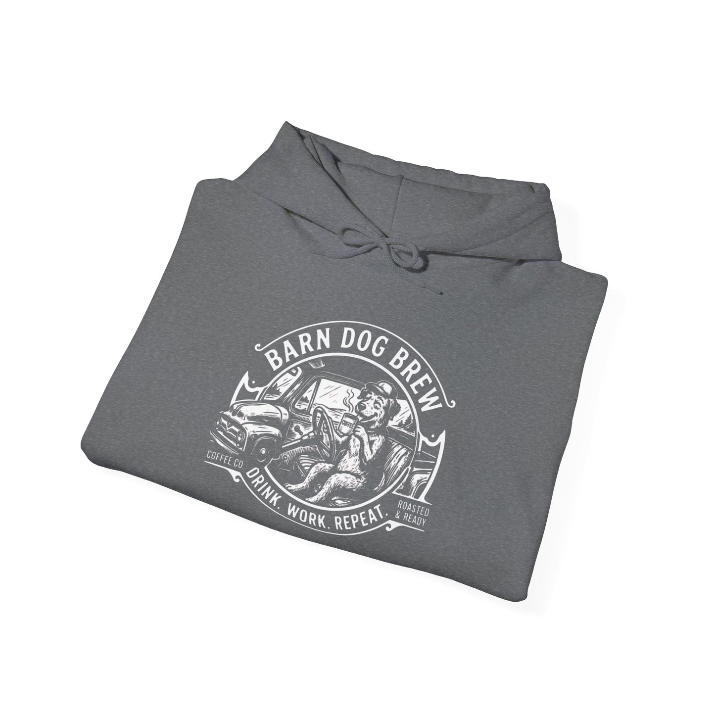Barn Dog Brew Logo Hoodie | Vintage Farmhouse Coffee Sweatshirt