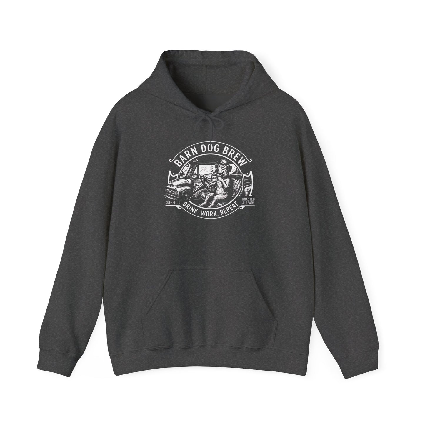 Barn Dog Brew Logo Hoodie | Vintage Farmhouse Coffee Sweatshirt